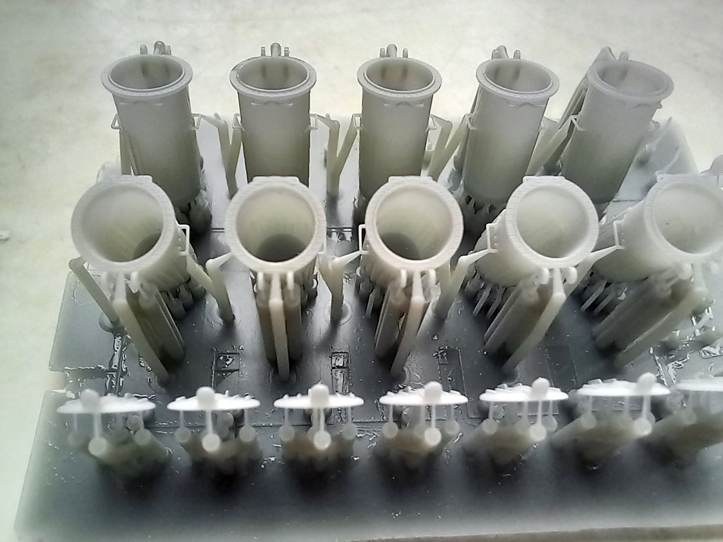 10stk Mülltonne DDR H0