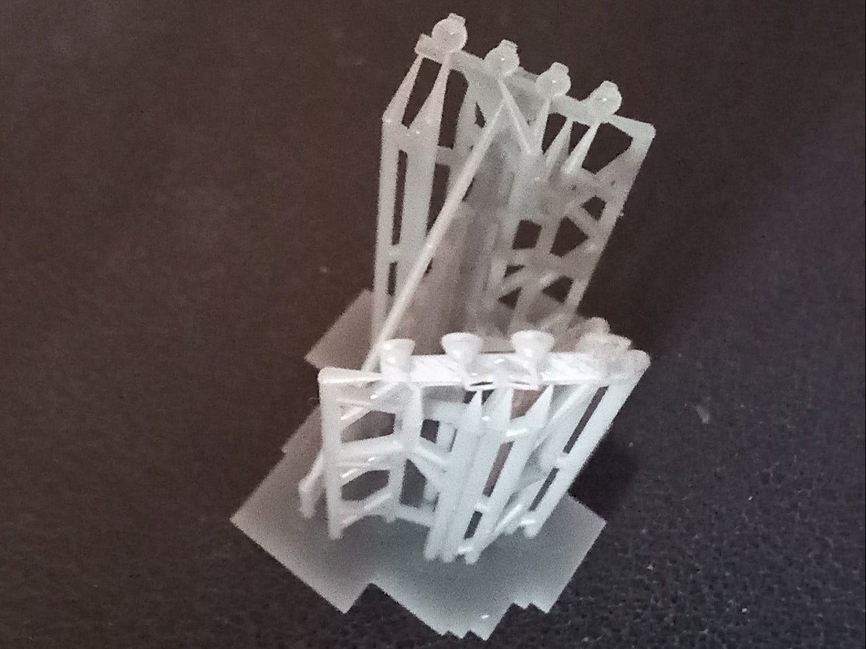 2stk Suchscheinwerfer mit Mast H0 BS