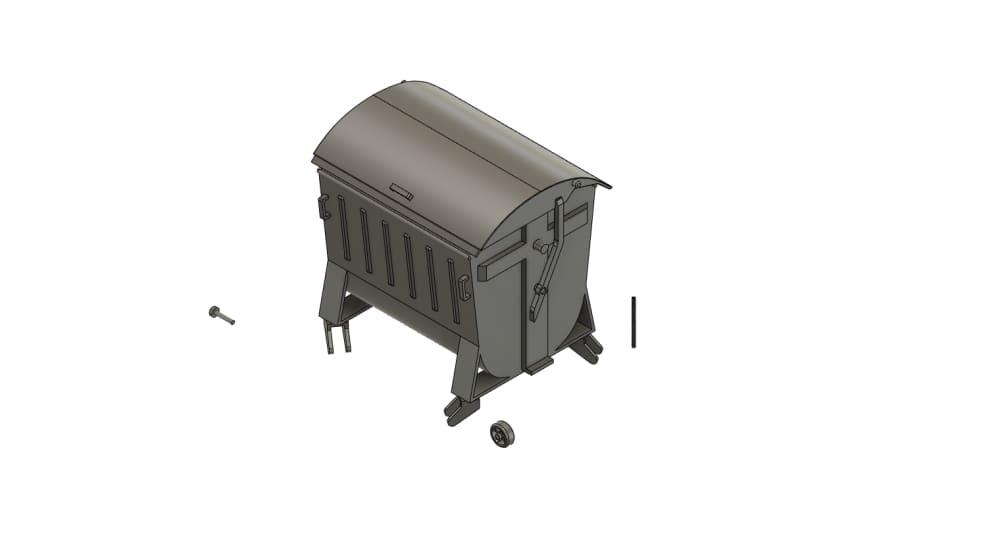4Stk Müllcontainer Ddr H0 2 / Resin