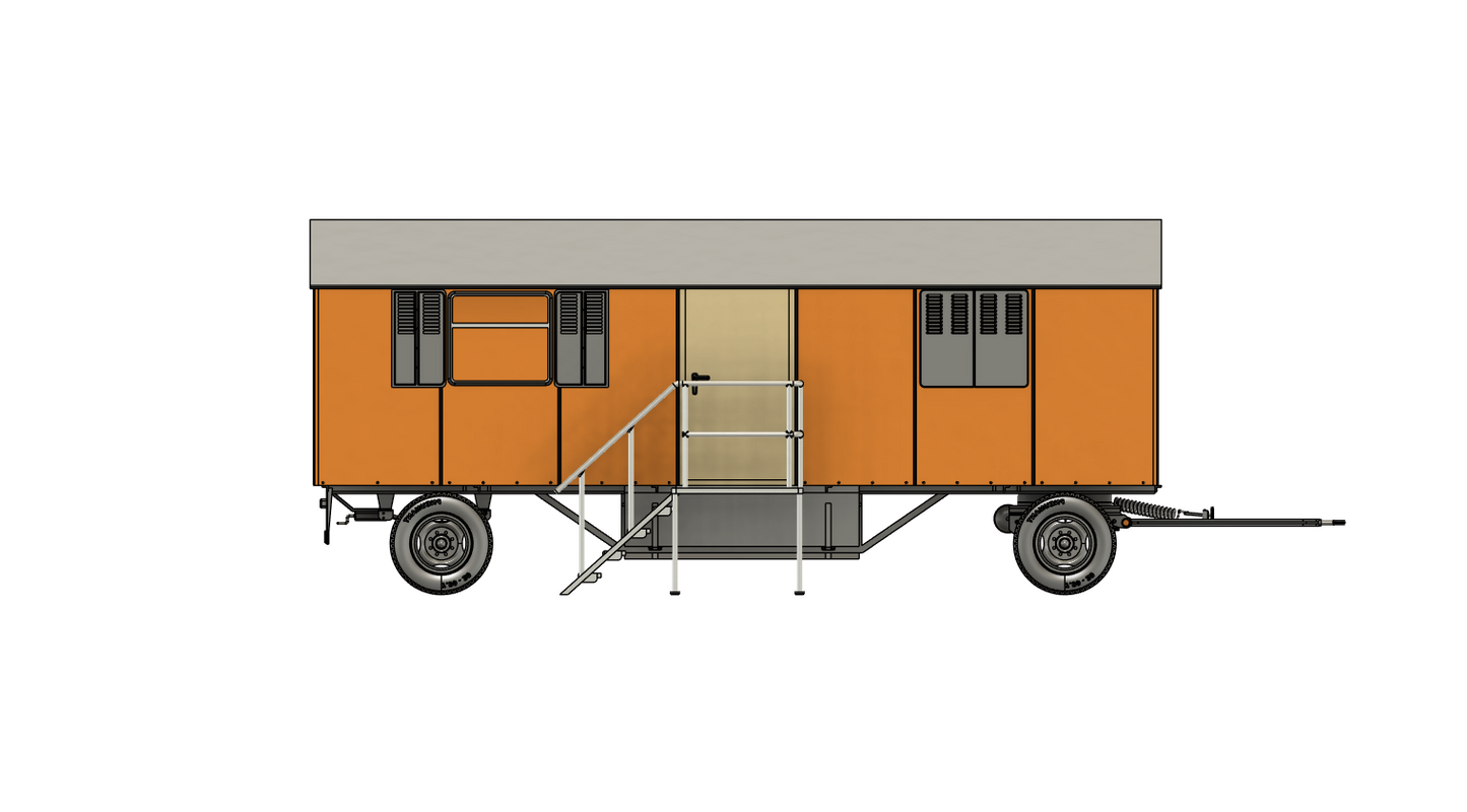 Wohnwagen Bauart HB40.81/6 m. 2 Fenster BS H0