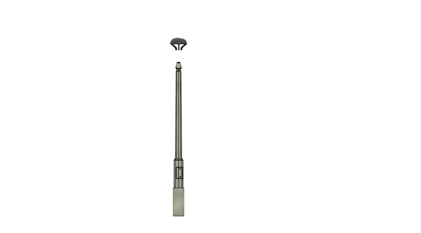 Gleisfeldleuchte Betonmast 6m TT