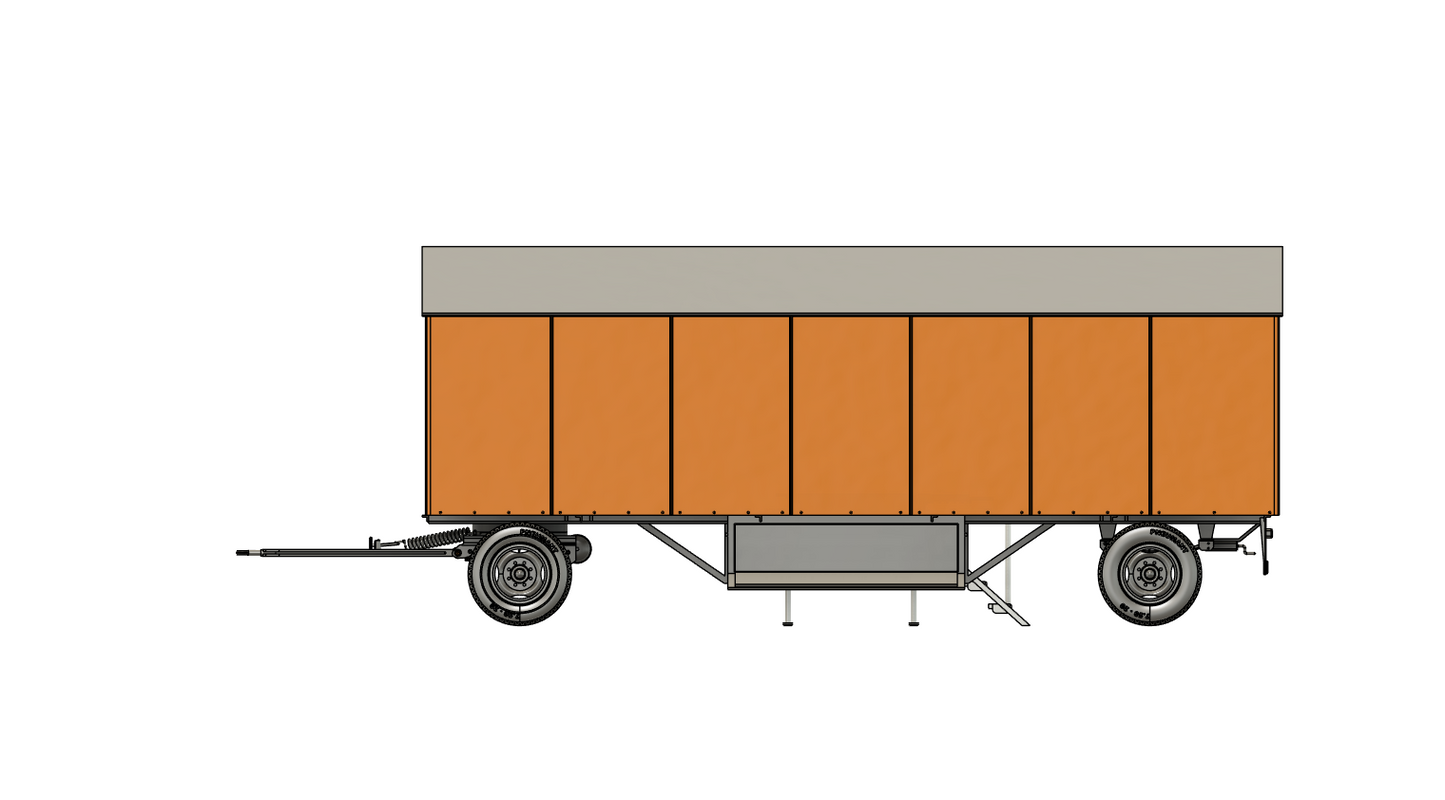 Wohnwagen Bauart HB40.81/6 m. 2 Fenster BS H0