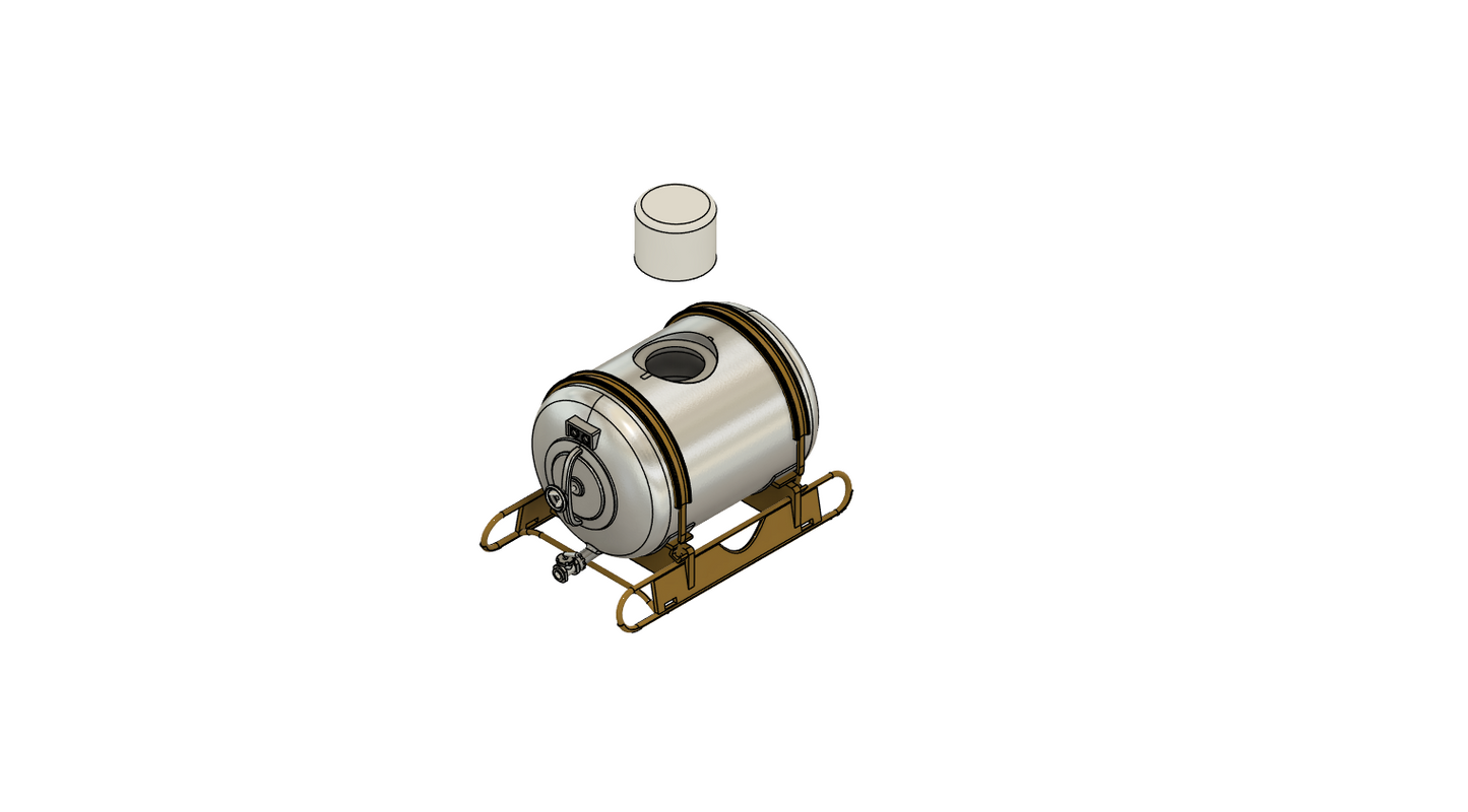 1 Alufass / Bierfass 1000L BS Spur 0