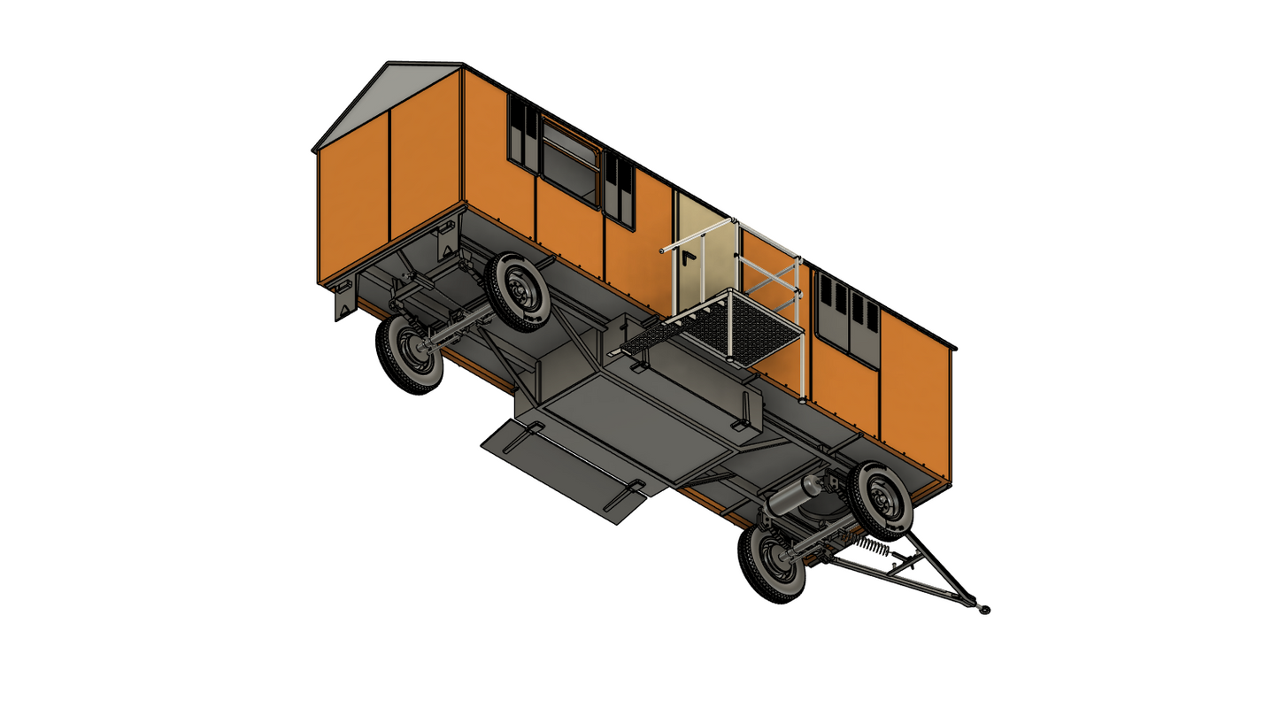 Wohnwagen Bauart HB40.81/6 m. 2 Fenster BS H0
