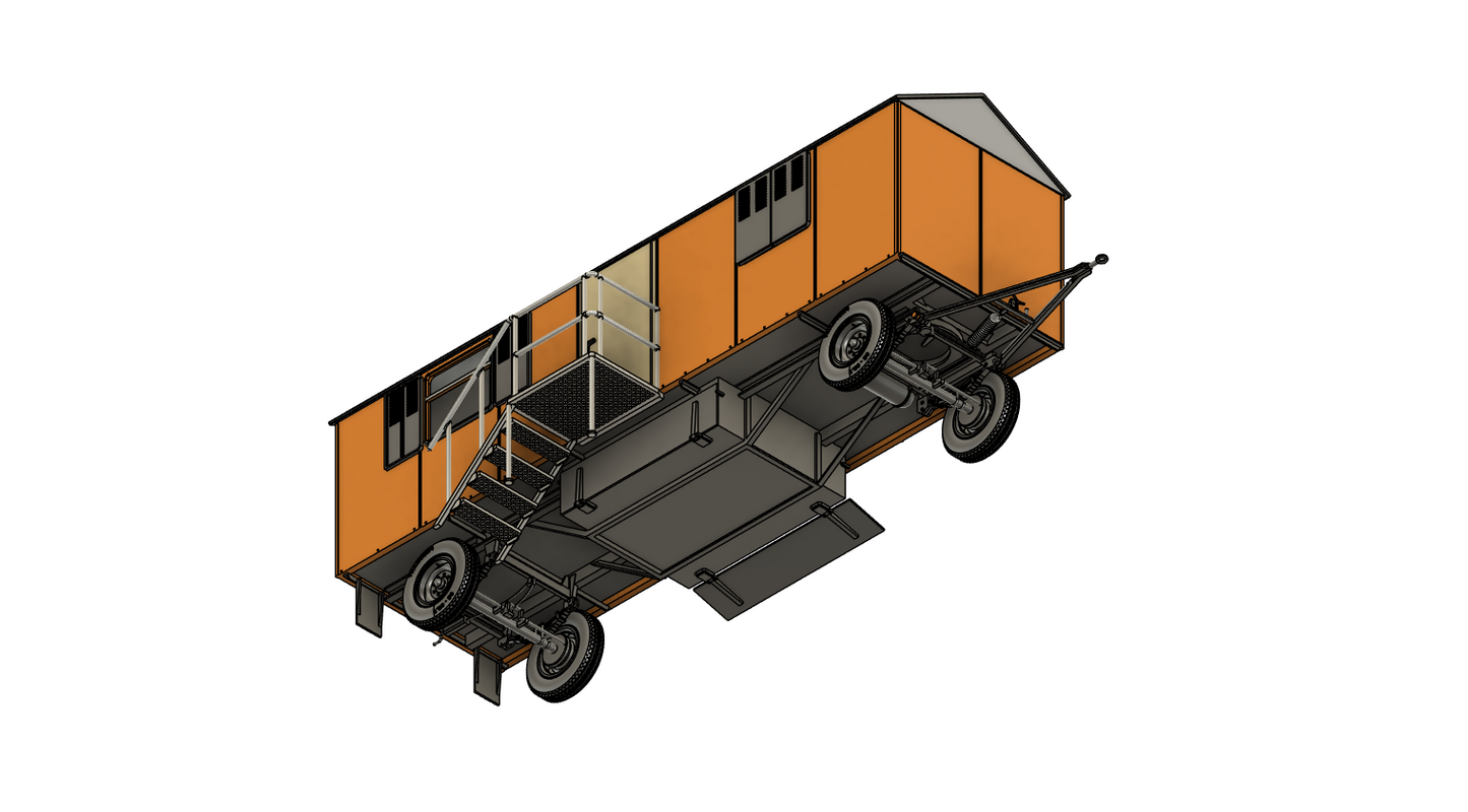 Wohnwagen Bauart HB40.81/6 m. 2 Fenster BS H0